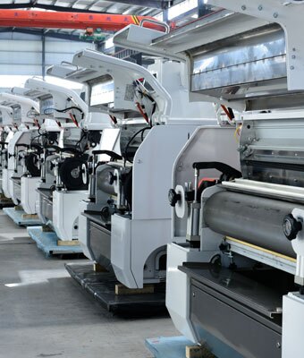 Flour milling equipment in factory assembly line