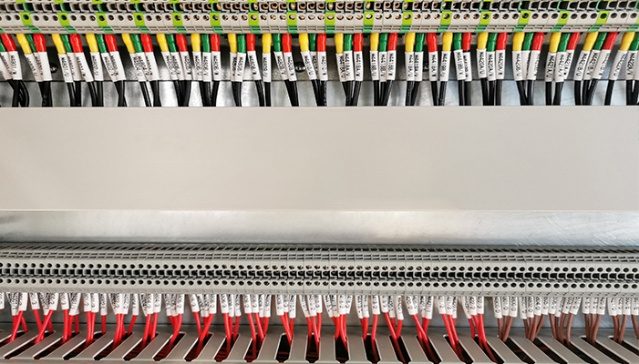 Electrical cabinet components for grain handling automation system