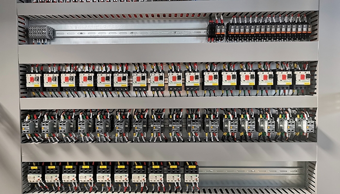 Industrial electrical control cabinet with PLC system